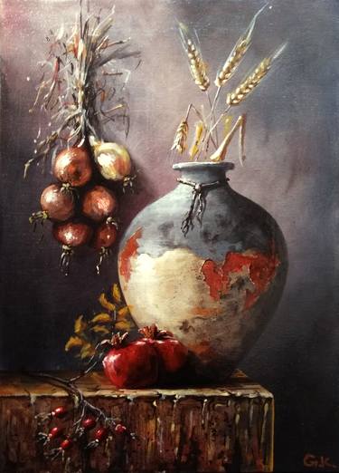 Print of Still Life Paintings by Giorgi Kovziashvili