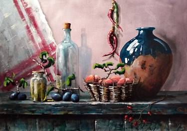 Print of Still Life Paintings by Giorgi Kovziashvili