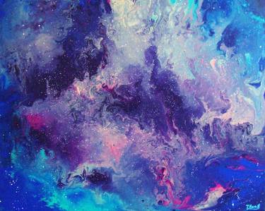 Original Expressionism Outer Space Paintings by Tanya Hansen