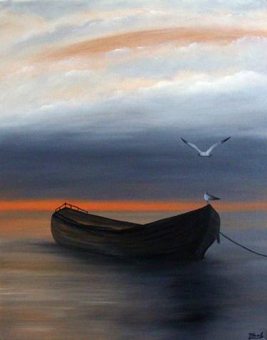 Original Expressionism Boat Paintings by Tanya Hansen
