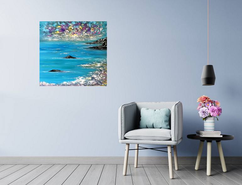 Original Abstract Expressionism Seascape Painting by Tanya Hansen