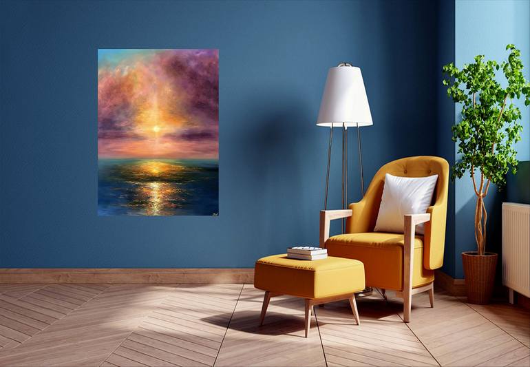 Original Abstract Seascape Painting by Tanya Hansen