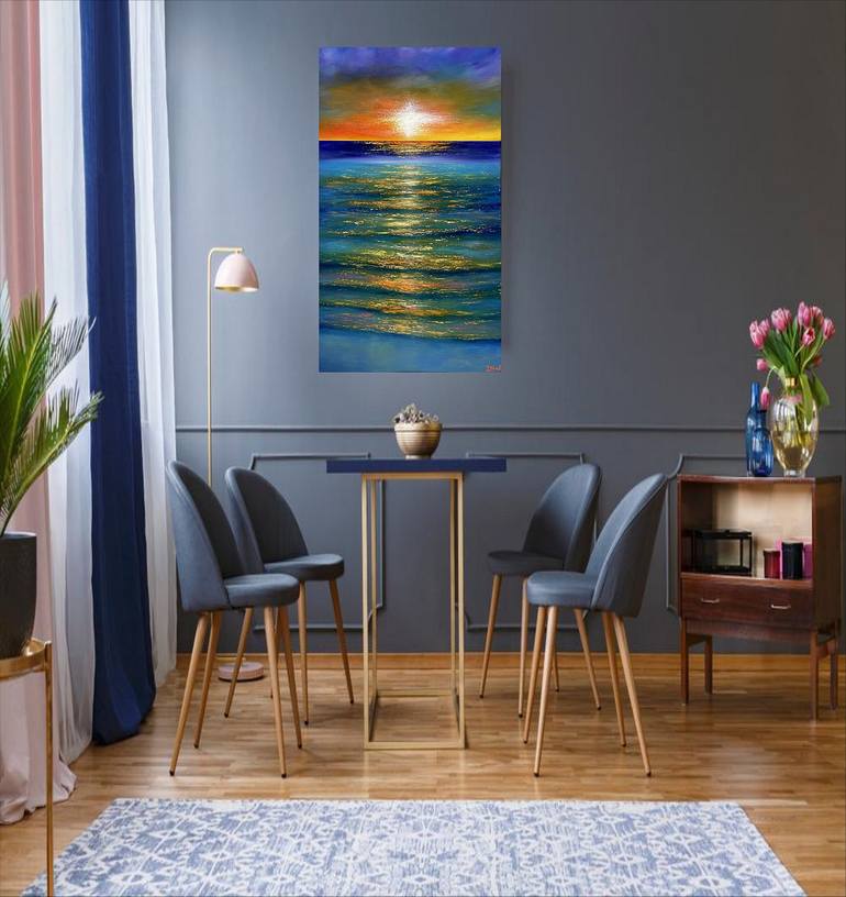 Original Abstract Seascape Painting by Tanya Hansen