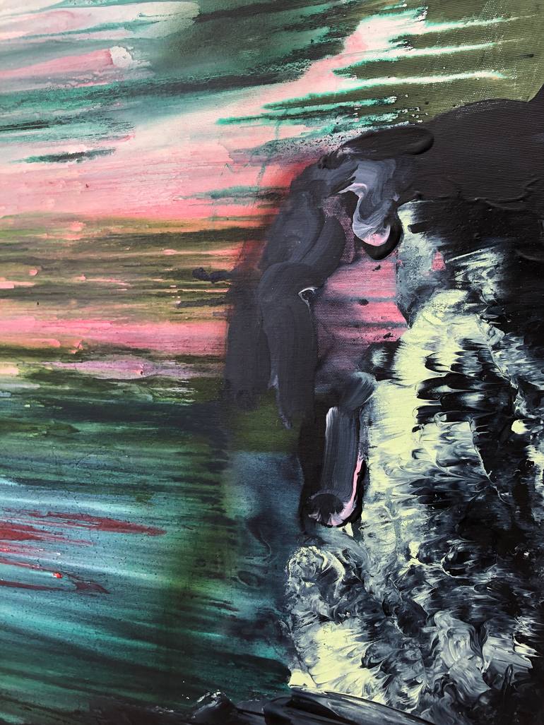 Original Abstract Expressionism Abstract Painting by Gábor SzűCs