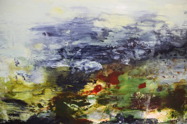 Original Abstract Expressionism Abstract Painting by Gábor SzűCs