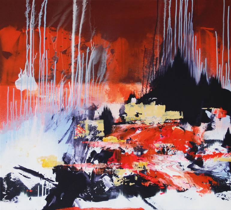 Original Abstract Expressionism Abstract Paintings by Gábor SzűCs