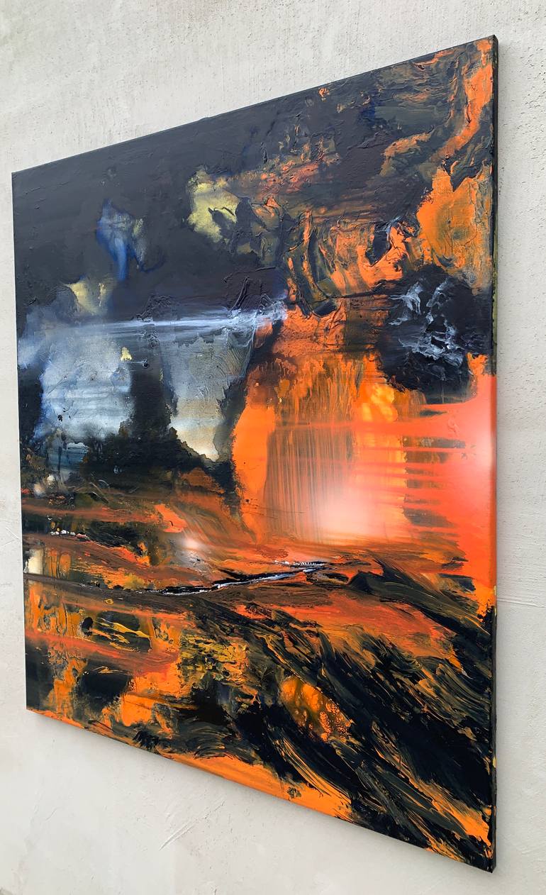 Original Abstract Expressionism Abstract Painting by Gábor SzűCs