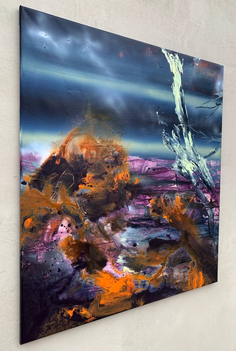 Original Abstract Expressionism Abstract Painting by Gábor SzűCs