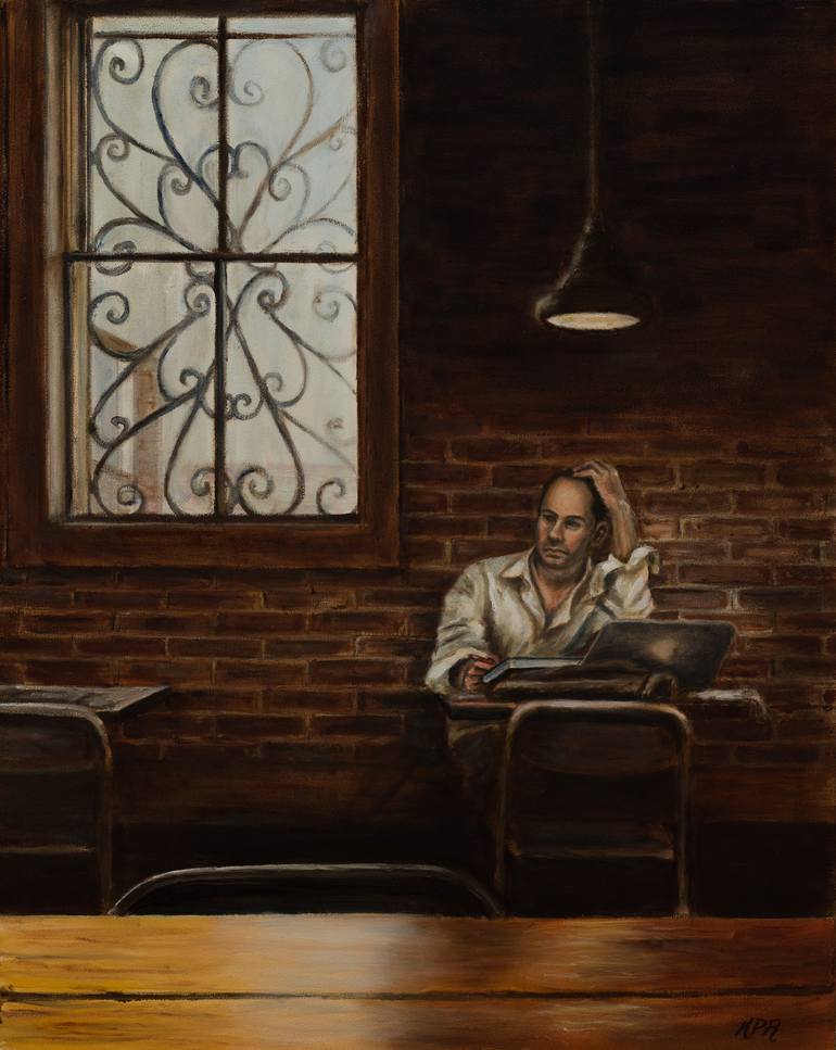 The Writer Painting by Kevin Richard | Saatchi Art