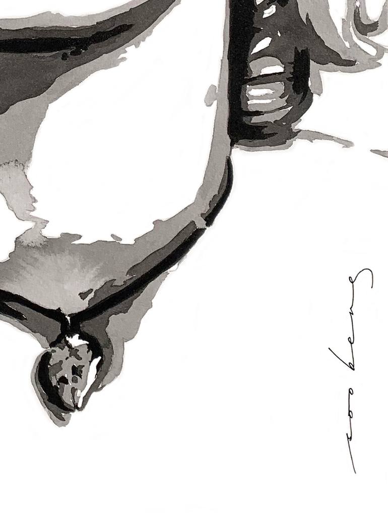 Original Art Deco Women Drawing by Soo Beng Lim