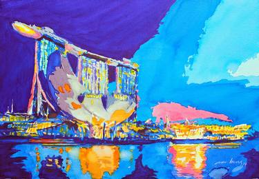 Original Abstract Architecture Paintings by Soo Beng Lim