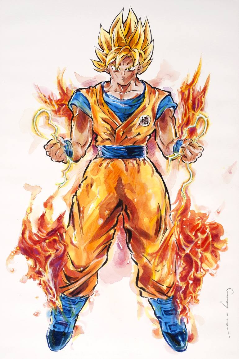 Dragon Ball Son Goku Super Saiyan Photographic Print for Sale by