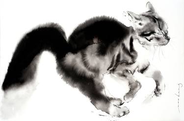 Original Illustration Cats Drawings by Soo Beng Lim