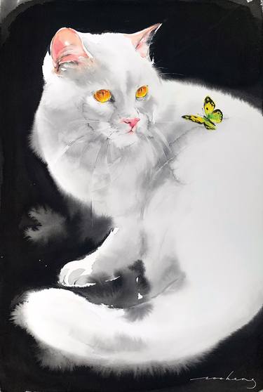 Print of Cats Drawings by Soo Beng Lim