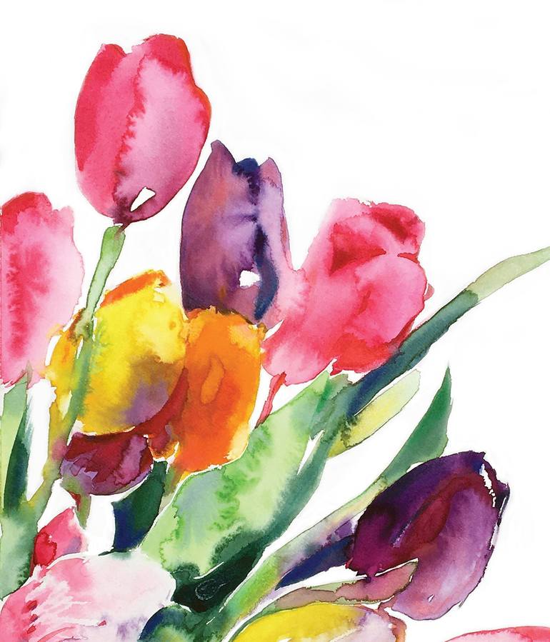 Original Floral Drawing by Soo Beng Lim