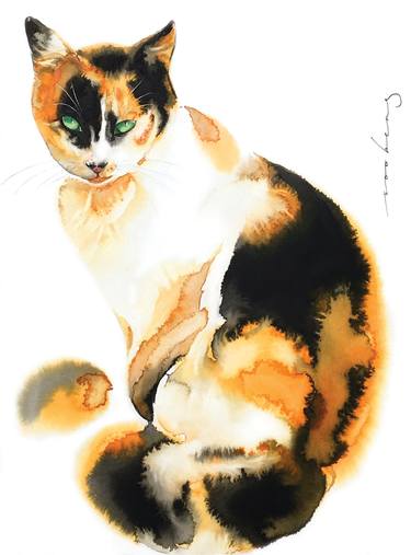 Original Illustration Cats Drawings by Soo Beng Lim