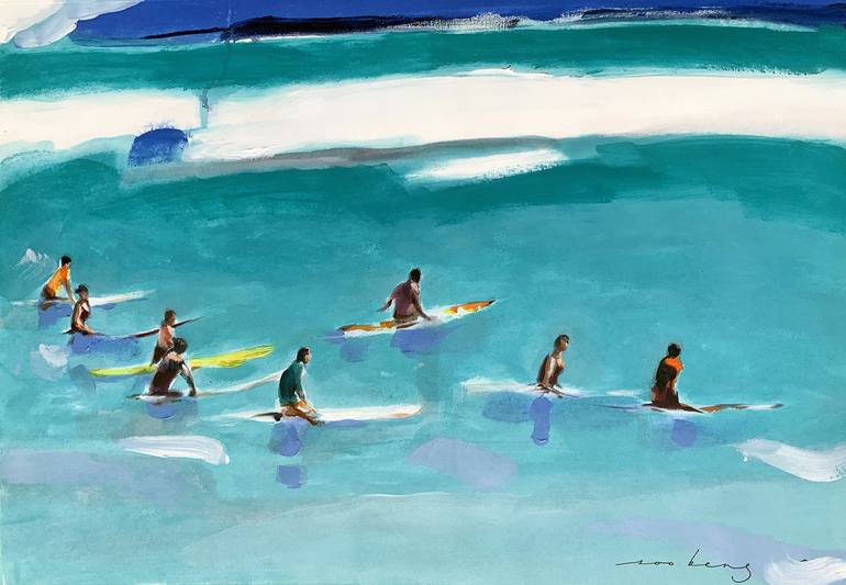 Surfers Bond Canvas Art by Soo Beng Lim