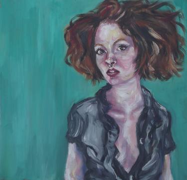 Original Figurative Portrait Paintings by Holly Farmer