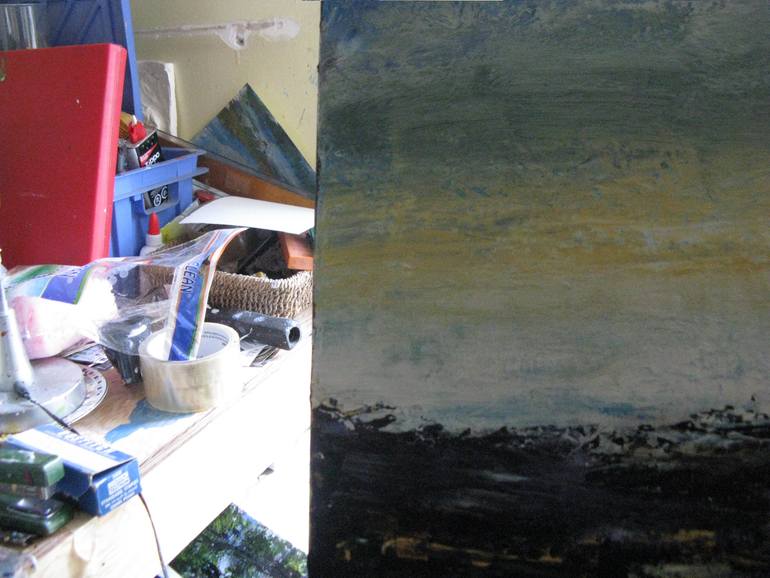 Original Abstract Expressionism Nature Painting by Leslie Fehler