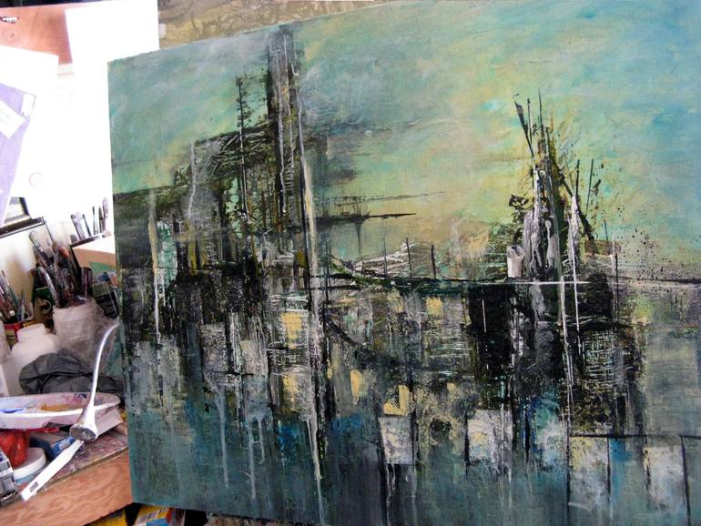 Original Abstract Painting by Leslie Fehler