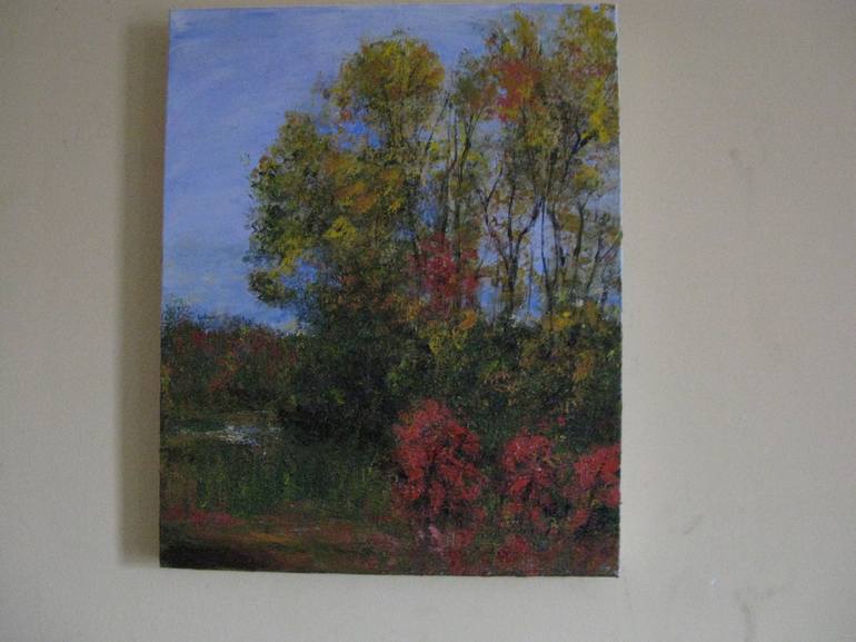 Original Expressionism Landscape Painting by Leslie Fehler