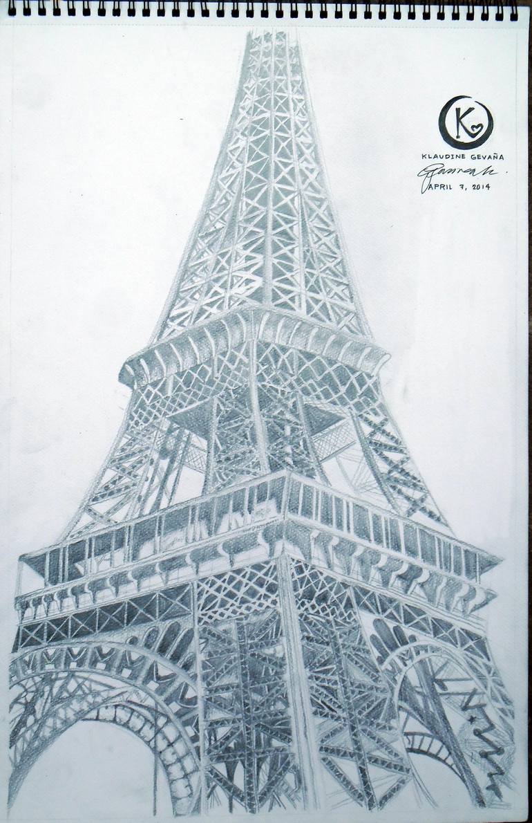 Eiffel Tower Sketch Drawing By Klaudine Lizardo 