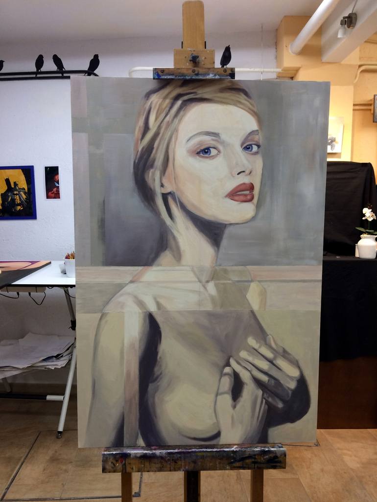 Original Figurative Portrait Painting by Cristina Lopez de las Heras