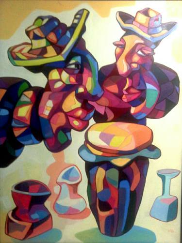 Print of Cubism Popular culture Paintings by LUISE RENTERIA