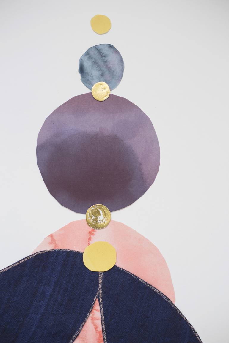 Original botanical Abstract Collage by Blandine Bardeau