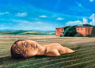 Print of Surrealism Portrait Paintings by Giampiero Abate