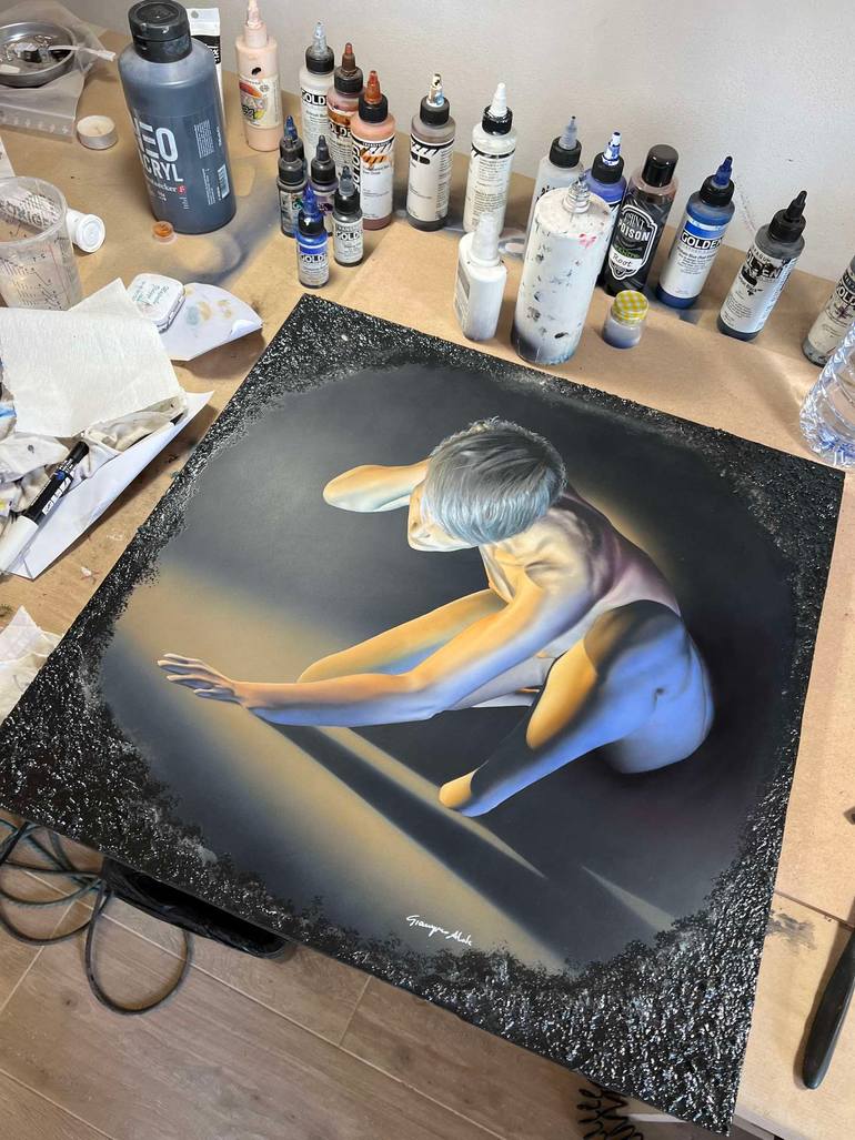 Original Conceptual Women Painting by Giampiero Abate