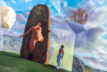Original Conceptual Science/Technology Paintings by Giampiero Abate