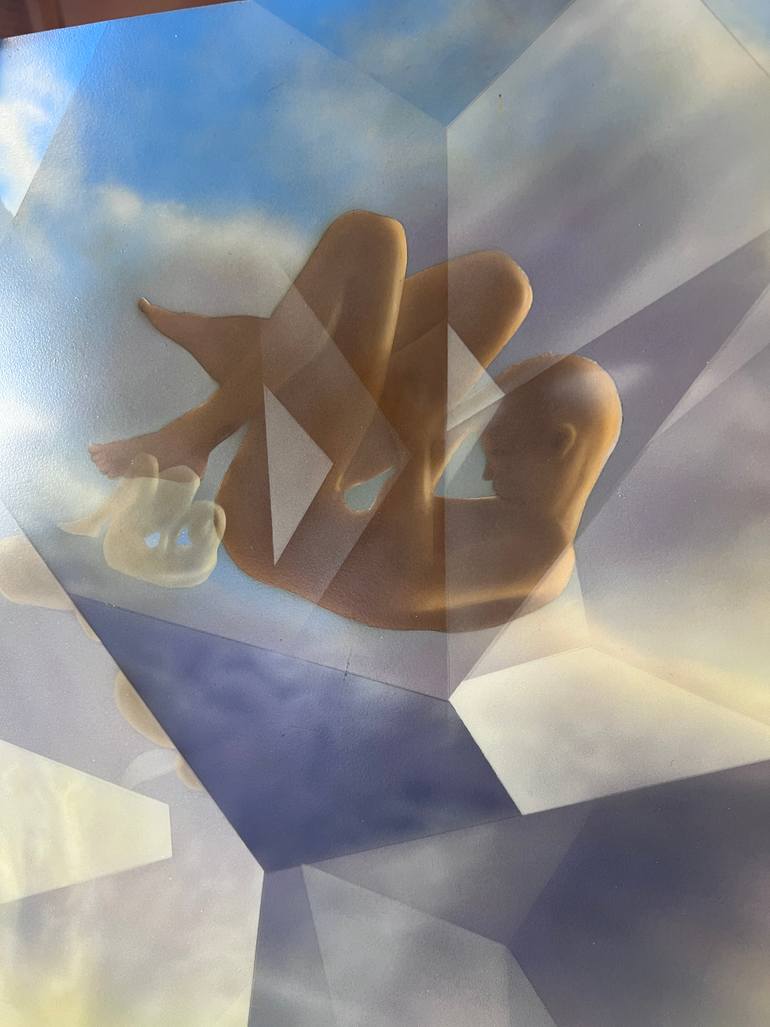 Original Conceptual Science/Technology Painting by Giampiero Abate