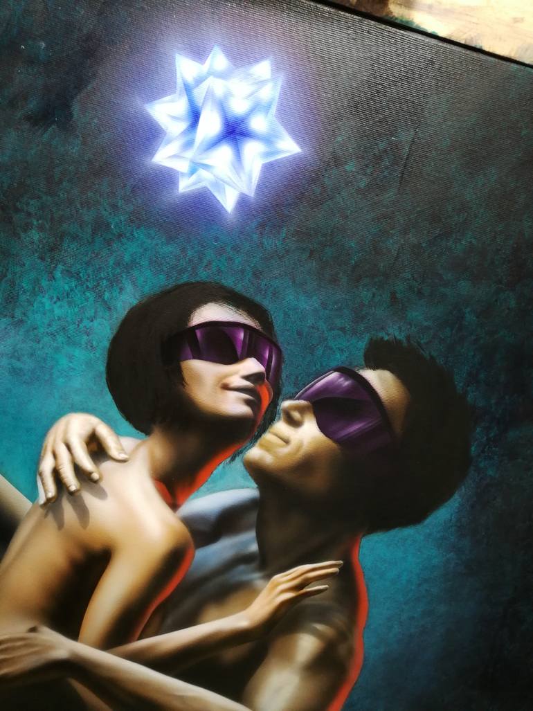 Original Conceptual Love Painting by Giampiero Abate