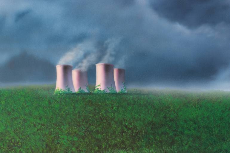 Original Conceptual Nature Painting by Giampiero Abate