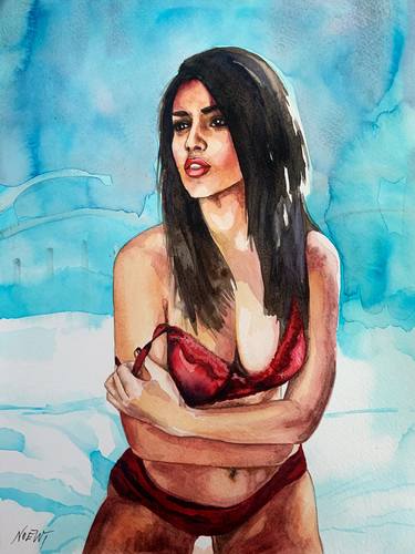 Original Realism Erotic Paintings by Jindra Noewi