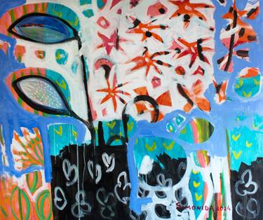 Original Contemporary Floral Painting by Simonida Djordjevic