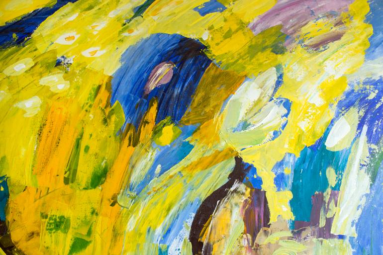 Original Abstract Floral Painting by Simonida Djordjevic