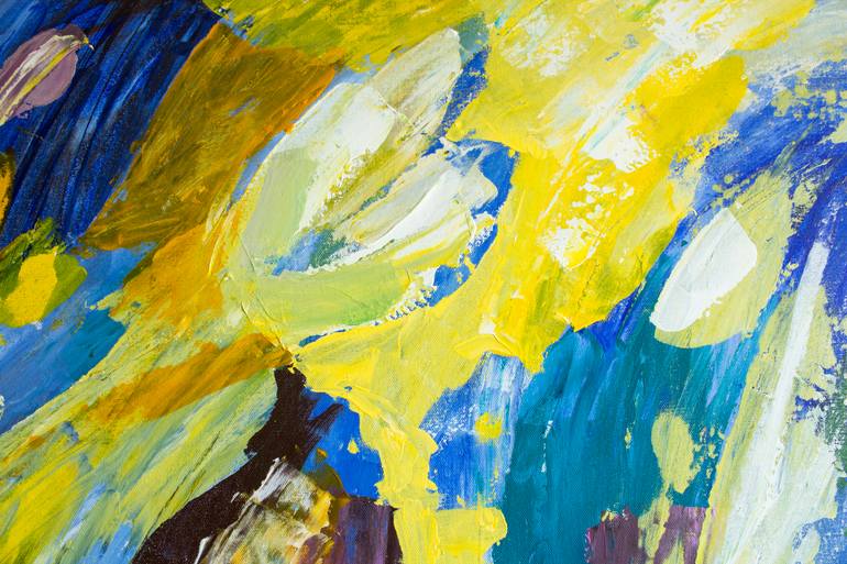 Original Abstract Floral Painting by Simonida Djordjevic