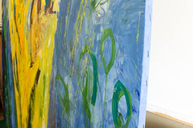 Original Abstract Floral Painting by Simonida Djordjevic