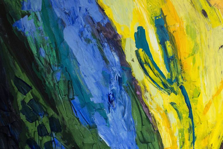 Original Abstract Floral Painting by Simonida Djordjevic