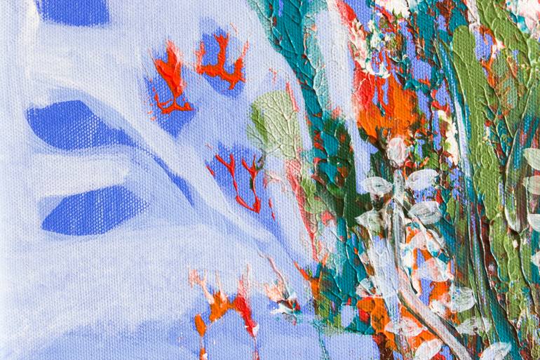 Original Abstract Floral Painting by Simonida Djordjevic
