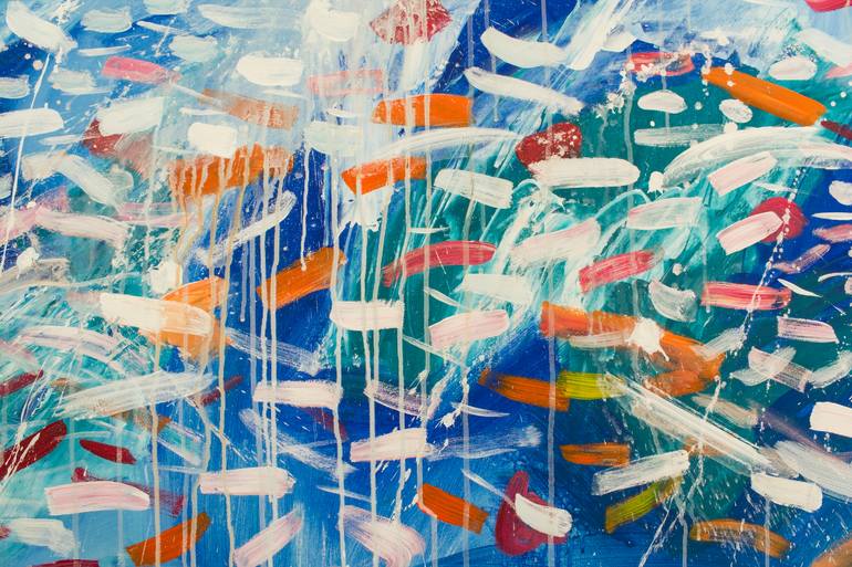 Original Abstract Seascape Painting by Simonida Djordjevic