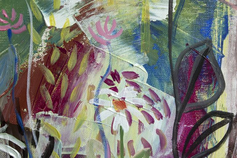 Original Modern Garden Painting by Simonida Djordjevic