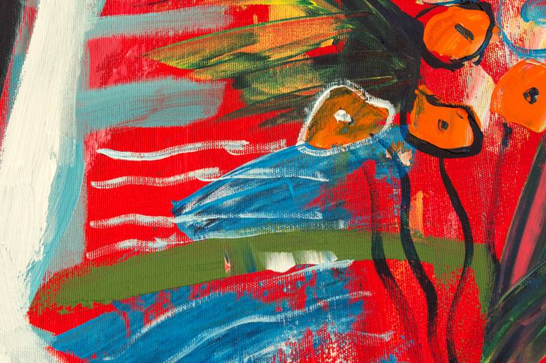 Original Abstract Expressionism Still Life Painting by Simonida Djordjevic