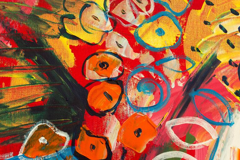 Original Abstract Expressionism Still Life Painting by Simonida Djordjevic