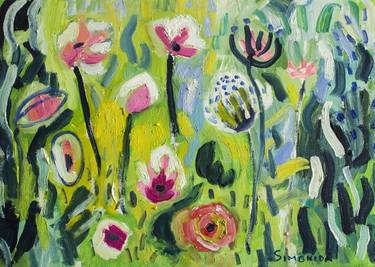 Original Expressionism Botanic Paintings by Simonida Djordjevic