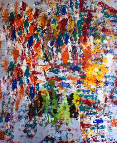 Original Abstract Expressionism Abstract Paintings by Simonida Djordjevic