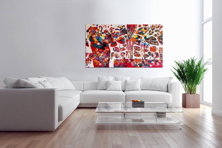 Original Abstract Botanic Painting by Simonida Djordjevic