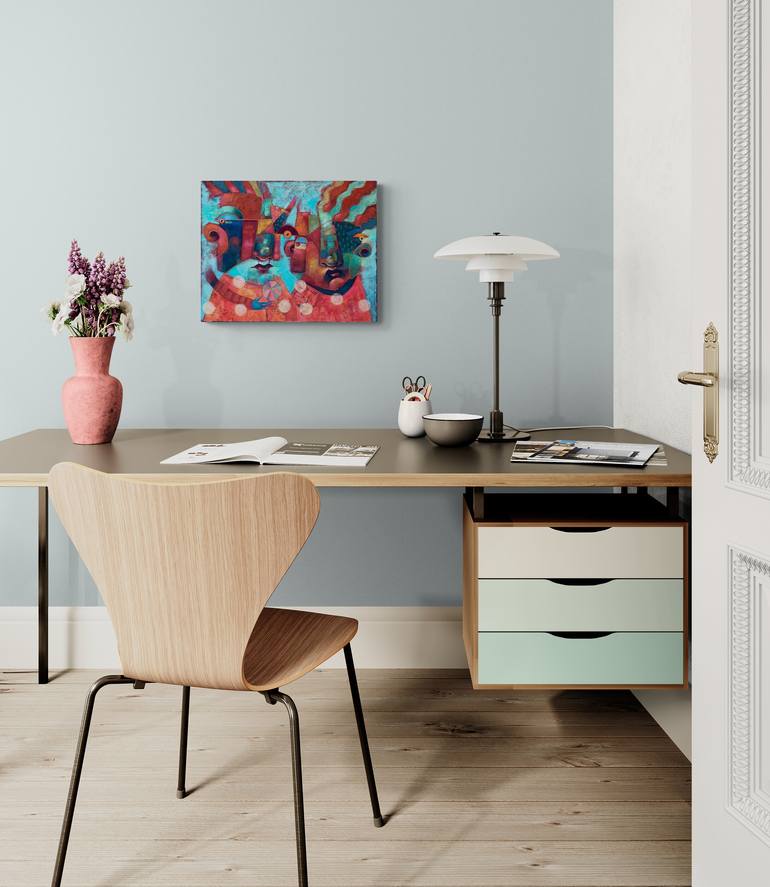 Original Abstract People Painting by Brenda York